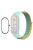 ENKAY HAT-PRINCE For Xiaomi Mi Band 9 NFC / Mi Band 9 / Smart Band 8 NFC / Smart Band 8 Nylon Watch Band with PMMA Screen Film - Cyan / Yellow