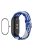 ENKAY HAT-PRINCE For Xiaomi Mi Band 9 NFC / Mi Band 9 / Smart Band 8 NFC / Smart Band 8 Watch Band Nylon Strap with PMMA Film - Blue / White