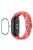 ENKAY HAT-PRINCE For Xiaomi Mi Band 9 NFC / Mi Band 9 / Smart Band 8 NFC / Smart Band 8 Watch Band Nylon Strap with PMMA Film - Bright Red