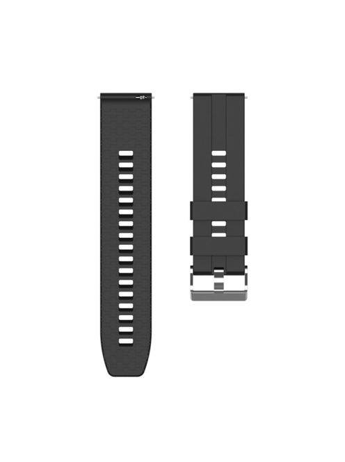 Fashion Silicone Watch Strap 22mm for Xiaomi Haylou Solar Smart Watch - Black