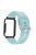 Flexible Silicone Watchband for Xiaomi Mi Band 7 Pro Smart Watch Replacement Strap with Watch Case Cover - Baby Blue / Black