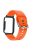 Flexible Silicone Watchband for Xiaomi Mi Band 7 Pro Smart Watch Replacement Strap with Watch Case Cover - Orange / Black