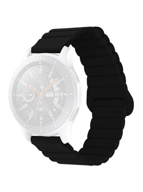 For Haylou RT / RT2 / GST / GS / RS3 / Huawei Watch 3 / Xiaomi Watch S1 / S1 Active, Magnetic Watch Band 22mm Universal Silicone Wrist Strap - Black