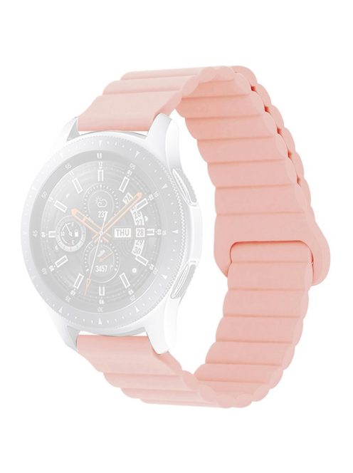 For Haylou RT / RT2 / GST / GS / RS3 / Huawei Watch 3 / Xiaomi Watch S1 / S1 Active, Magnetic Watch Band 22mm Universal Silicone Wrist Strap - Pink