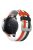 For Haylou RT / RT2 / Xiaomi Watch S1 / Samsung Galaxy Watch 3 45mm Watch Strap 22mm Color Splicing Leather Coated Silicone Band - Black / White / Red