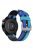 For Haylou RT / RT2 / Xiaomi Watch S1 / Samsung Galaxy Watch 3 45mm Watch Strap 22mm Color Splicing Leather Coated Silicone Band - Blue / Black