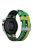 For Haylou RT / RT2 / Xiaomi Watch S1 / Samsung Galaxy Watch 3 45mm Watch Strap 22mm Color Splicing Leather Coated Silicone Band - Green / Black