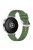 For Huawei Watch GT 4 41mm / Xiaomi Mi Watch Silicone Band 18mm Textured Watch Strap - Green+Silver Buckle