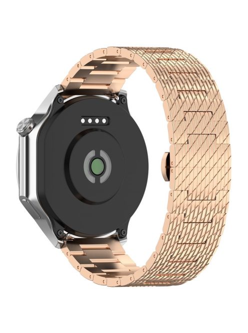 For Samsung Galaxy Watch 46mm / Huawei Watch GT 4 46mm / Xiaomi Watch 2 Pro 22mm Stainless Steel Watch Strap - Rose Gold