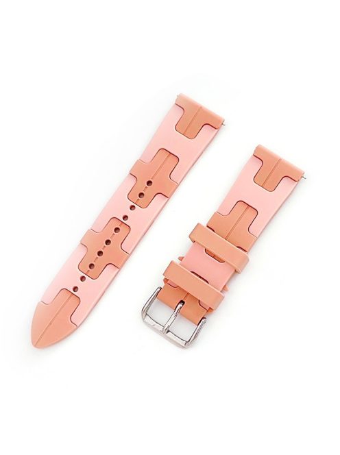 For Samsung Galaxy Watch3 45mm / Huawei Watch Ultimate / Xiaomi Watch S1 Silicone 22mm Watch Strap - Light Pink / Pink