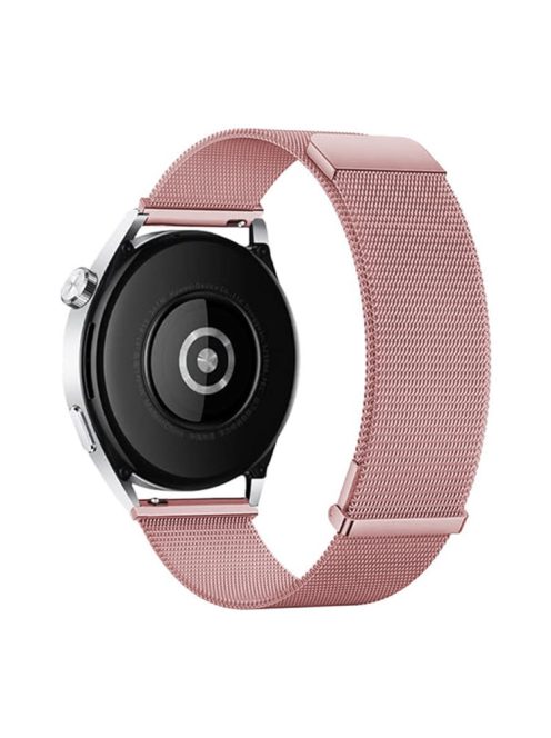 For Samsung Galaxy Watch3 45mm / Xiaomi Watch Color / Huawei Watch Ultimate Magnetic 22mm Milanese Watch Band - Rose Pink