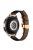 For Samsung Gear S3 Classic / Huawei Watch Ultimate / Xiaomi Watch S1 Watch Band 22mm Silicone+Genuine Leather Watch Strap - Brown / Rose Gold Buckle