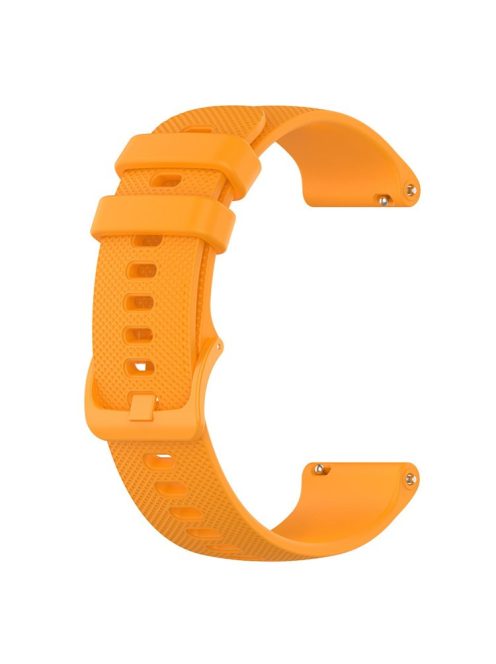 For Xiaomi Haylou Solar LS01 / ID205 / Willful SW021 Universal Grid Texture Silicone Watchband Replacement - Orange