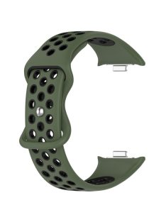   For Xiaomi Mi 8 Pro Replacement Band Dual Color Silicone Watch Strap - Blackish Green / Black