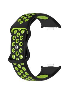   For Xiaomi Mi 8 Pro Replacement Band Dual Color Silicone Watch Strap - Green / Black