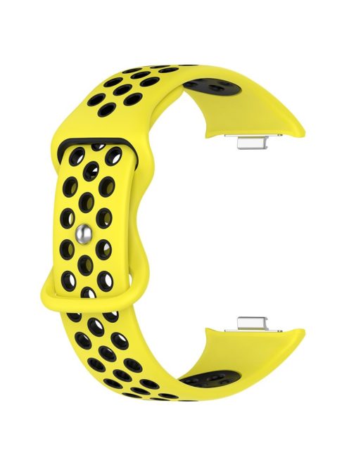 For Xiaomi Mi 8 Pro Replacement Band Dual Color Silicone Watch Strap - Yellow / Black