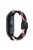 For Xiaomi Mi Band 3 / 4 / 5 / 6 / 7 Braided Nylon Strap Magnetic Watch Band - Black Rainbow