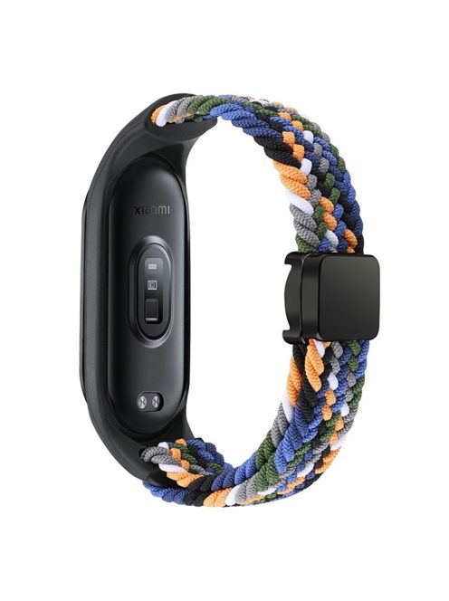 For Xiaomi Mi Band 3 / 4 / 5 / 6 / 7 Braided Nylon Strap Magnetic Watch Band - Denim Color