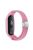 For Xiaomi Mi Band 3 / 4 / 5 / 6 / 7 Braided Nylon Strap Magnetic Watch Band - Pink