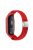 For Xiaomi Mi Band 3 / 4 / 5 / 6 / 7 Braided Nylon Strap Magnetic Watch Band - Red