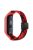 For Xiaomi Mi Band 3 / 4 / 5 / 6 / 7 Braided Nylon Strap Magnetic Watch Band - Red / Black