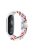 For Xiaomi Mi Band 3 / 4 / 5 / 6 / 7 Braided Nylon Strap Magnetic Watch Band - White Rainbow