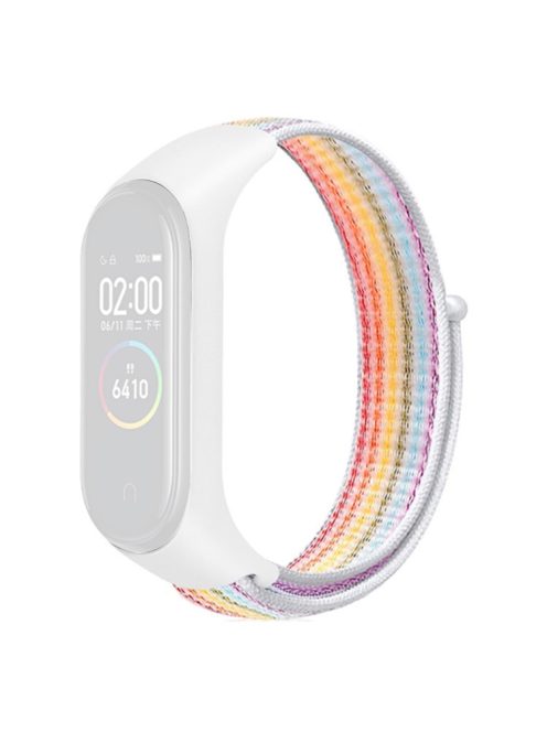 For Xiaomi Mi Band 3 / 4 / 5 / 6 / 7 Nylon Watch Band Adjustable Sport Loop Strap Wristband Replacement - Colorful