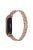 For Xiaomi Mi Band 3 / 4 Three Bead Watch Strap Metal Rhinestone Decor Wrist Band - Rose Gold