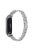 For Xiaomi Mi Band 3 / 4 Three Bead Watch Strap Metal Rhinestone Decor Wrist Band - Silver