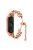 For Xiaomi Mi Band 3 / 4 Watch Strap Metal Bracelet Hollow Out Bead Decor Smartwatch Strap Replacement - Rose Gold