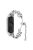 For Xiaomi Mi Band 3 / 4 Watch Strap Metal Bracelet Hollow Out Bead Decor Smartwatch Strap Replacement - Silver