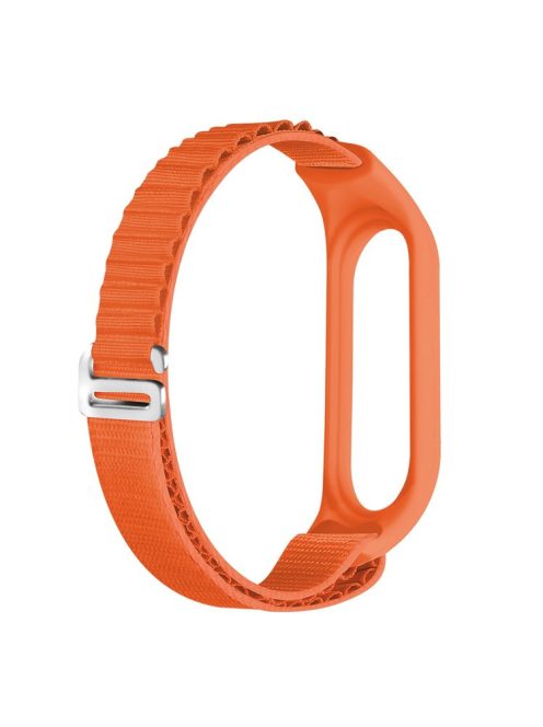 For Xiaomi Mi Band 3 / Band 4 / Band 5 / Band 6 / Band 7 Alpine Loop Nylon Watch Band G-hook Adjustable Sport Strap - Orange