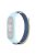 For Xiaomi Mi Band 3 / Band 4 / Band 5 / Band 6 / Band 7 Nylon Sport Band Adjustable Anti-lost Bracelet with Silicone Watch Case - Ice Blue