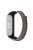 For Xiaomi Mi Band 3 / Band 4 / Band 5 / Band 6 / Band 7 Nylon Sport Band Adjustable Anti-lost Bracelet with Silicone Watch Case - Iron Gray