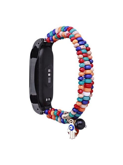 For Xiaomi Mi Band 3 / Band 4 Beaded Bracelet Holiday Style Watch Band Replacement Strap - Colorful