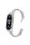 For Xiaomi Mi Band 5 / 6 Metal Bracelet Rhinestones Decor Wristband Strap - Silver