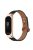 For Xiaomi Mi Band 5 / 6 Smart Watch Top Layer Cowhide Strap Replacement Wrist Band with Double Rivet, Rose Gold Watch Case - Black