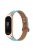 For Xiaomi Mi Band 5 / 6 Smart Watch Top Layer Cowhide Strap Replacement Wrist Band with Double Rivet, Rose Gold Watch Case - Blue