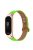 For Xiaomi Mi Band 5 / 6 Smart Watch Top Layer Cowhide Strap Replacement Wrist Band with Double Rivet, Rose Gold Watch Case - Fluorescent Green