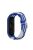 For Xiaomi Mi Band 5 / Band 6 / Band 7 Stretchy Nylon Solo Loop Band Adjustable Braided Sport Elastics Strap - Blue / White