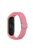 For Xiaomi Mi Band 5 / Band 6 / Band 7 Stretchy Nylon Solo Loop Band Adjustable Braided Sport Elastics Strap - Pink