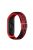 For Xiaomi Mi Band 5 / Band 6 / Band 7 Stretchy Nylon Solo Loop Band Adjustable Braided Sport Elastics Strap - Red / Black