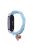 For Xiaomi Mi Band 5 / Band 6 Beaded Wrap Bracelet Band Holiday Style Replacement Watch Strap - Lake Blue