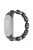 For Xiaomi Mi Band 5/6 Punk Stainless Steel Watch Band with Thread Design Replacement Watch Strap - Black