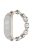 For Xiaomi Mi Band 5/6 Punk Stainless Steel Watch Band with Thread Design Replacement Watch Strap - Silver