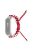 For Xiaomi Mi Band 5/6 Stylish Beads Decor Replacement Wrist Band Drawstring Design Adjustable Nylon Rope Watch Strap - Red