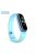 For Xiaomi Mi Band 5/6/7 Silicone Smart Watch Band Solid Color Replacement Wrist Strap - Blue