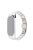 For Xiaomi Mi Band 5/Mi Band 6 Ceramics+Stainless Steel Watch Strap Replacement Watch Band - Three Beads White