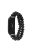 For Xiaomi Mi Band 5/Mi Band 6 Crystal + Alloy Bracelet Smart Watch Strap Replacement Wrist Band - Black