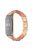 For Xiaomi Mi Band 5/Mi Band 6 Stainless Steel Chain Splicing Watchband Watch Strap -  Rose Gold/Pink